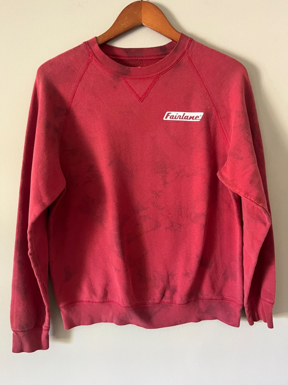 Faislane Red Tie-Dye Crewneck Sweatshirt - Men